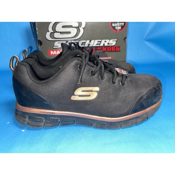 Skechers Work Slip Resistant Safety Toe Shoes Womens 9.5 Box main image 6